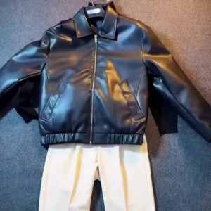 Urban Luxe Men's Leather Jacket Outfit Set