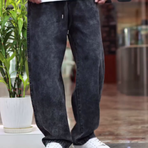 Urban Acid-Wash Relaxed Fit Denim Pants