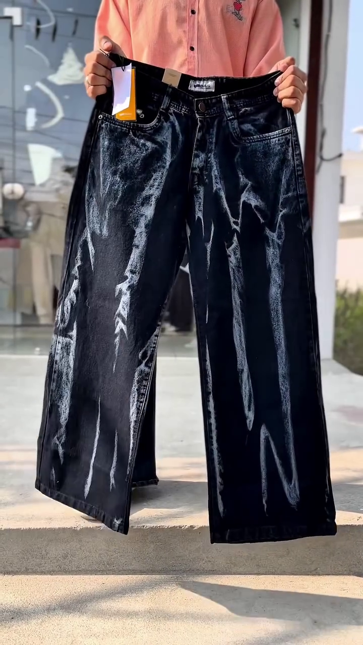 Midnight Storm Acid-Wash Straight Fit Jeans - Image 3