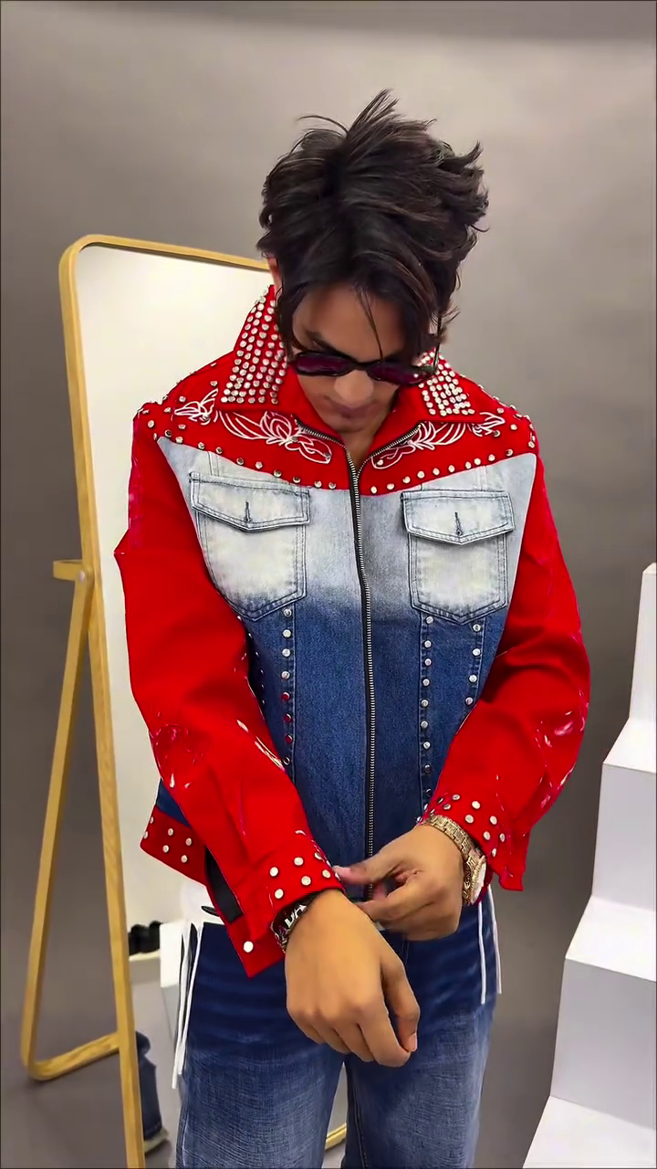 Rockstar Studded Denim Jacket - Image 4