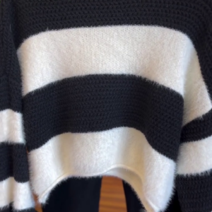 Black & White Striped Fuzzy Sweater Set – Cozy Winter Must Have