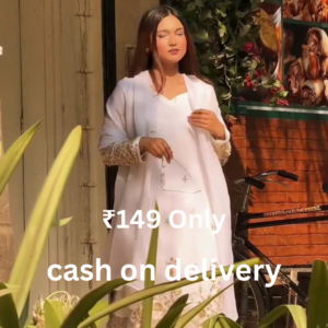 Graceful White Ethnic Suit – Timeless Elegance