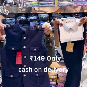 Kids Formal Ethnic Set – Smart Navy Waistcoat Outfit