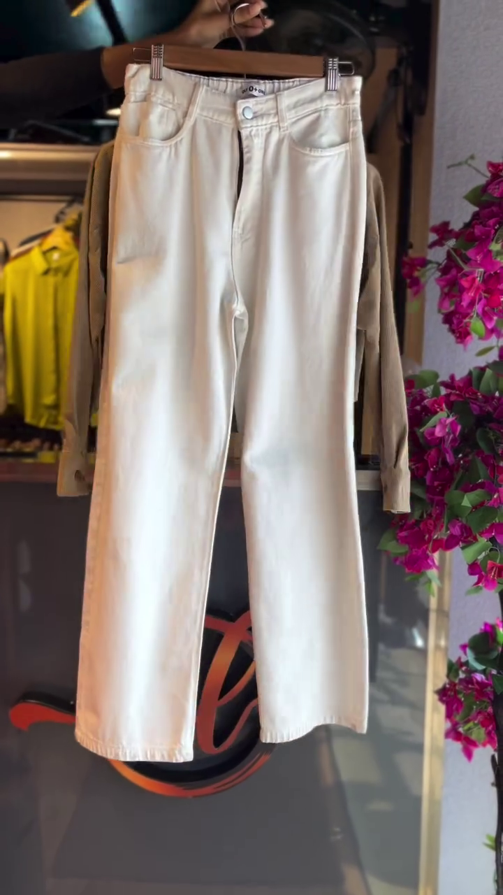 Olive Jacket with Striped Top & White Pants - Image 3