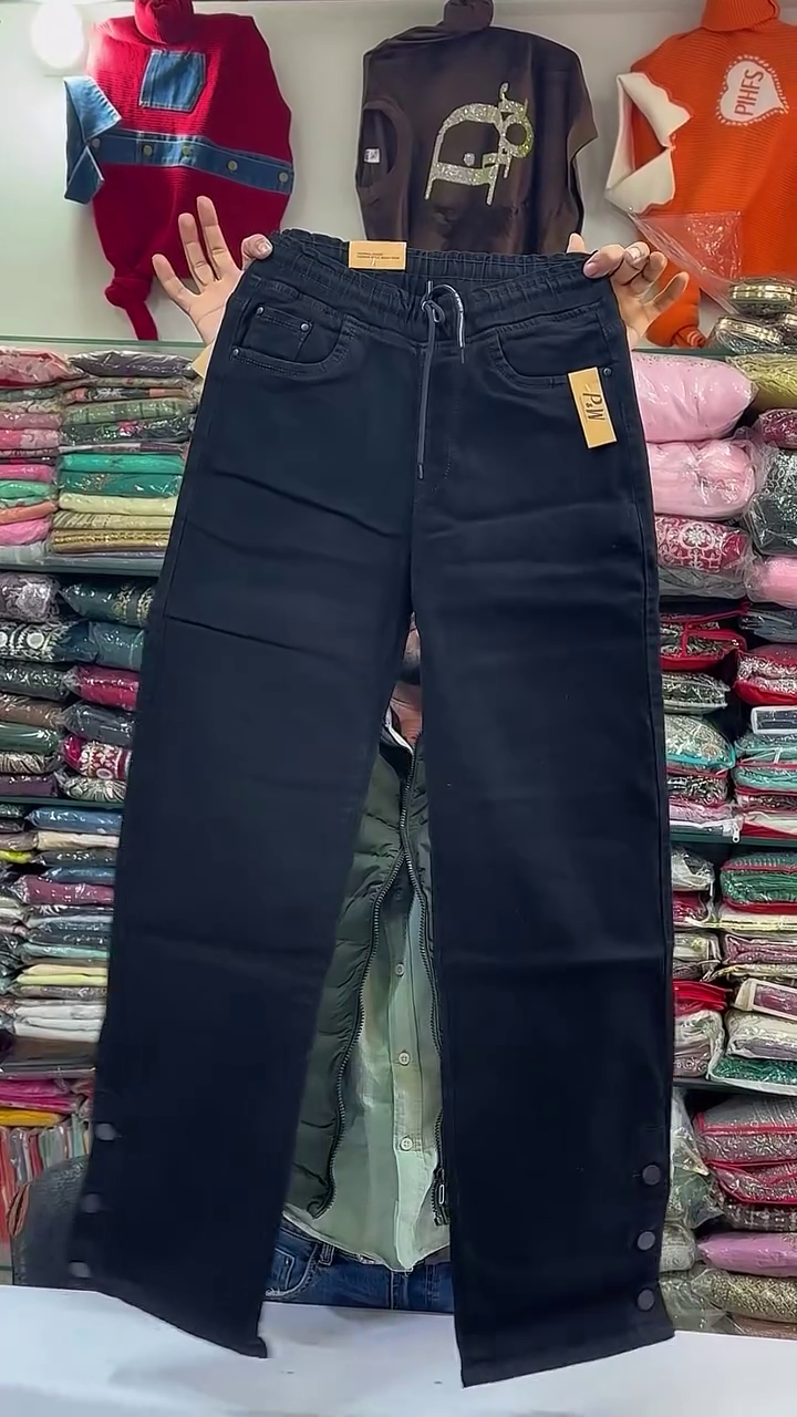 Grey Acid Wash Wide-Leg Jeans - Image 4