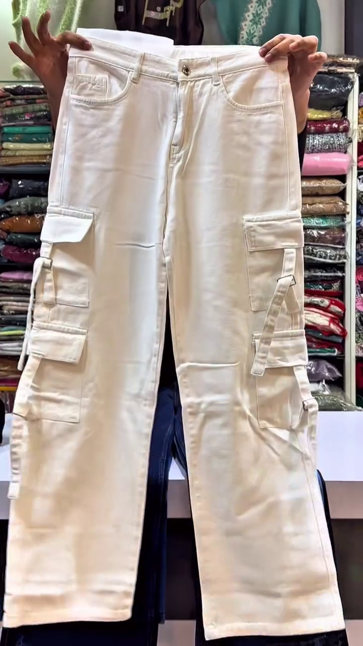 Black Embroidered Wide-Leg Jeans - Image 3