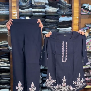 Maroon Embroidered Traditional Suit