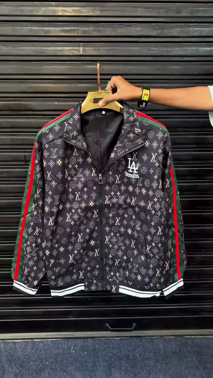 Monogram Zip-Up Streetwear Jacket - Image 2