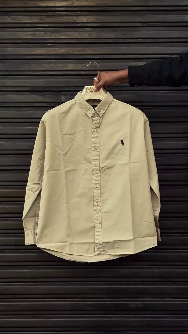 Light Grey Classic Button-Down Shirt - Image 3