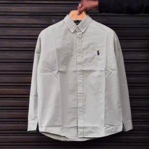 Light Grey Classic Button-Down Shirt