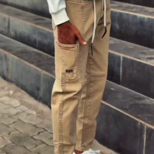 Beige Slim Fit Pants