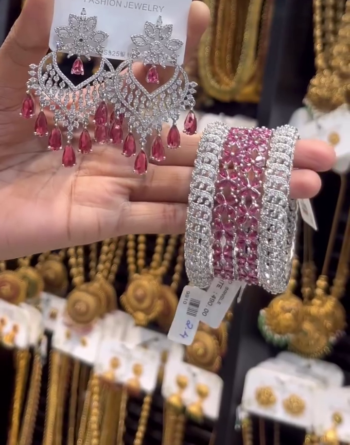 Silver & Ruby Jewelry Set - Image 2