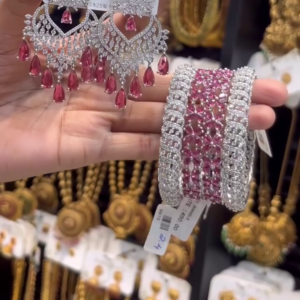 Silver & Ruby Jewelry Set