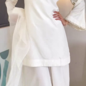 Classic White Traditional Suit