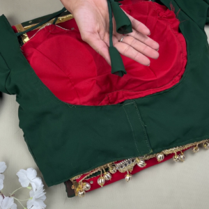 Green & Red Decorative Blouse