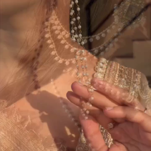 Gold Pearl Kundan Jhumka Earrings