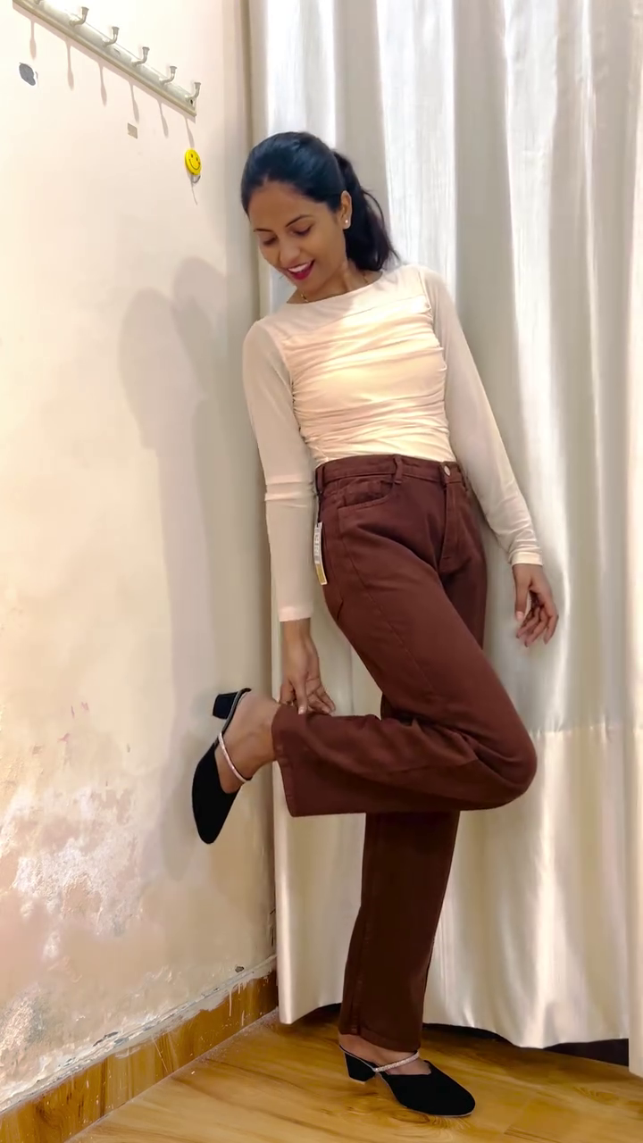 Wine Red Casual Top - Image 2