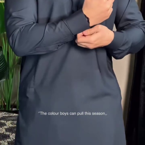 Charcoal Grey Men's Kurta