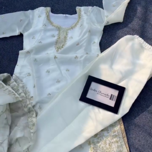 Ivory Embroidered Suit Set