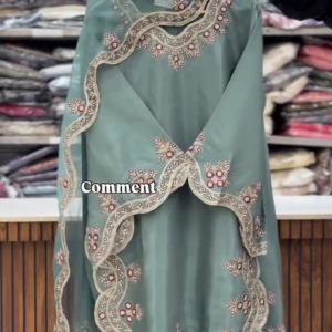 Sage Green Embroidered Suit
