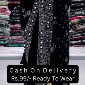 Black Ready-to-Wear Saree