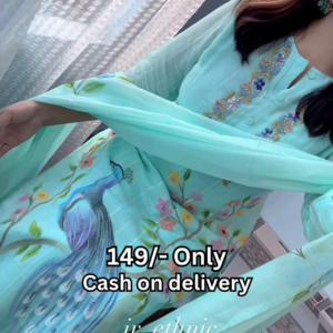 Peacock Printed Ethnic Suit