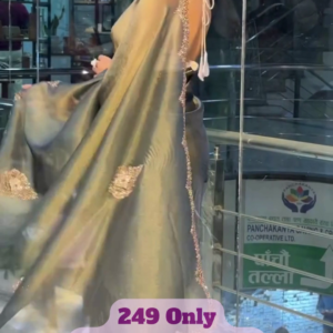 Premium Olive Designer Saree