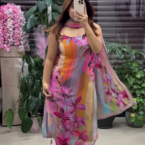 Multicolor Floral Kurti Set