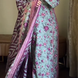 Floral Printed Kurta with Dupatta