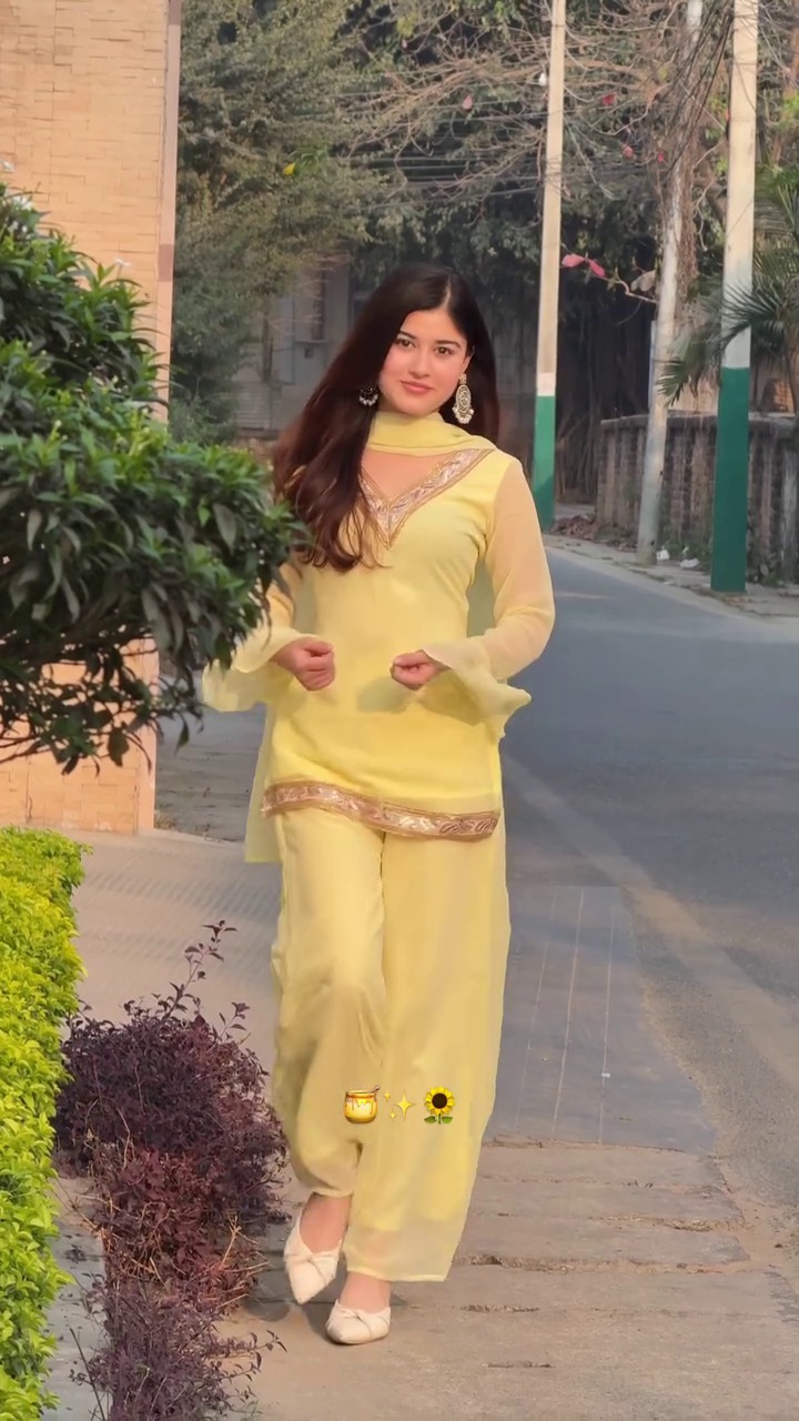 Pastel Yellow Festive Suit - Image 2