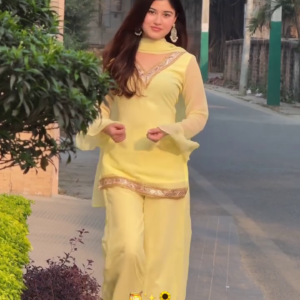 Pastel Yellow Festive Suit
