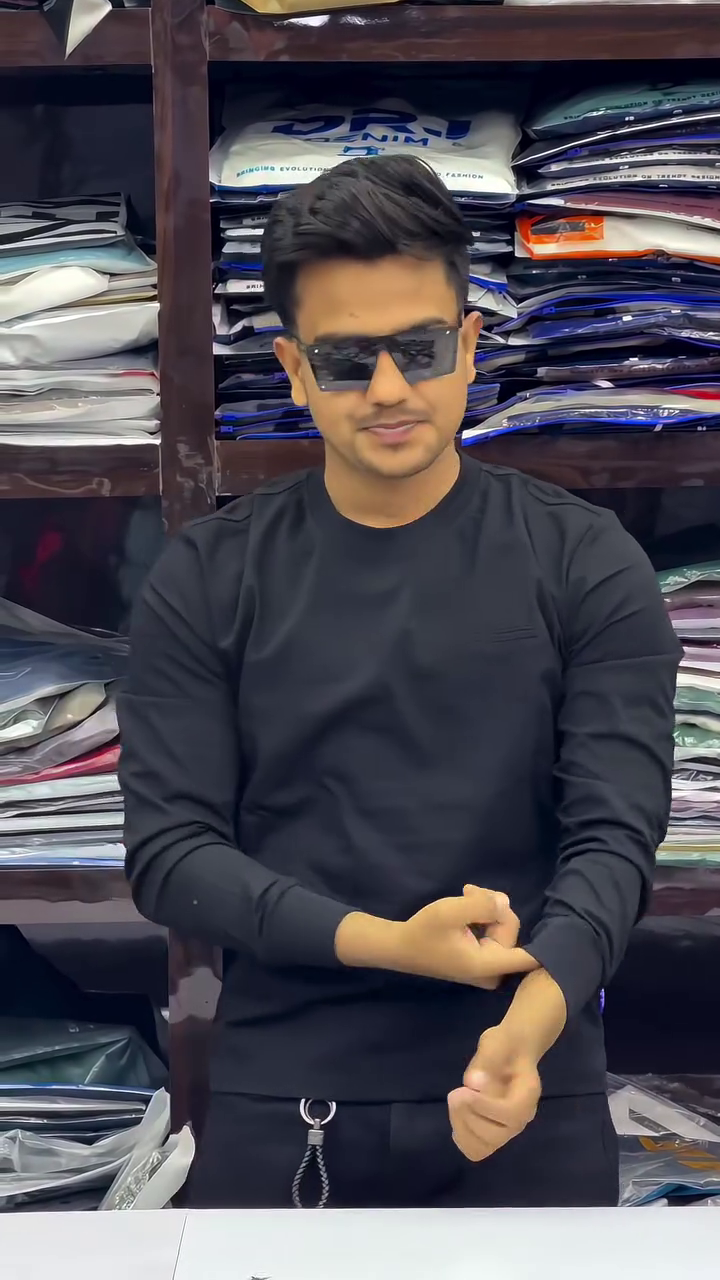 Black Long Sleeve Casual T-Shirt - Image 2