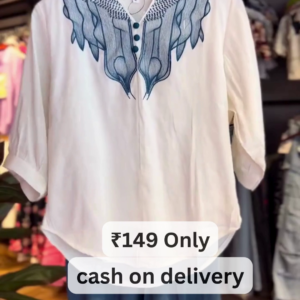Elegant White & Blue Casual Co-Ord Set – Modern Everyday Style 💙