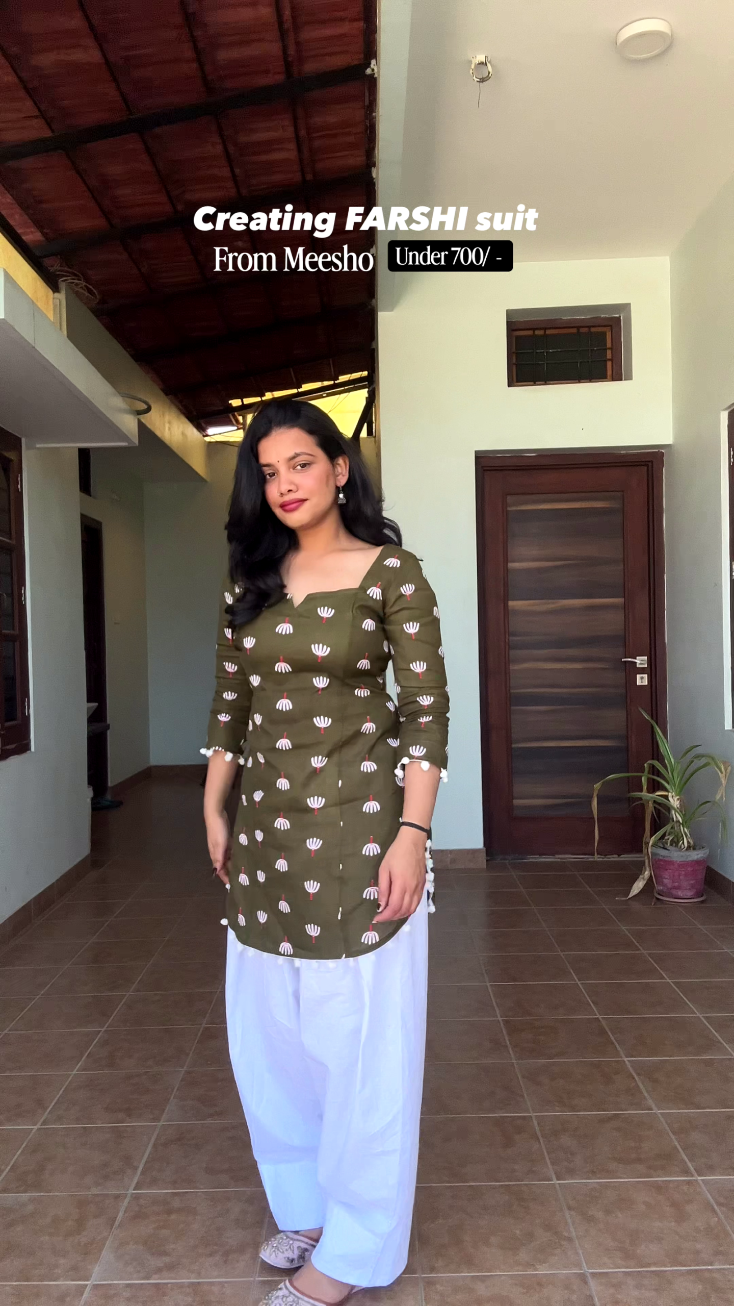 Olive Green Farshi Suit - Image 2