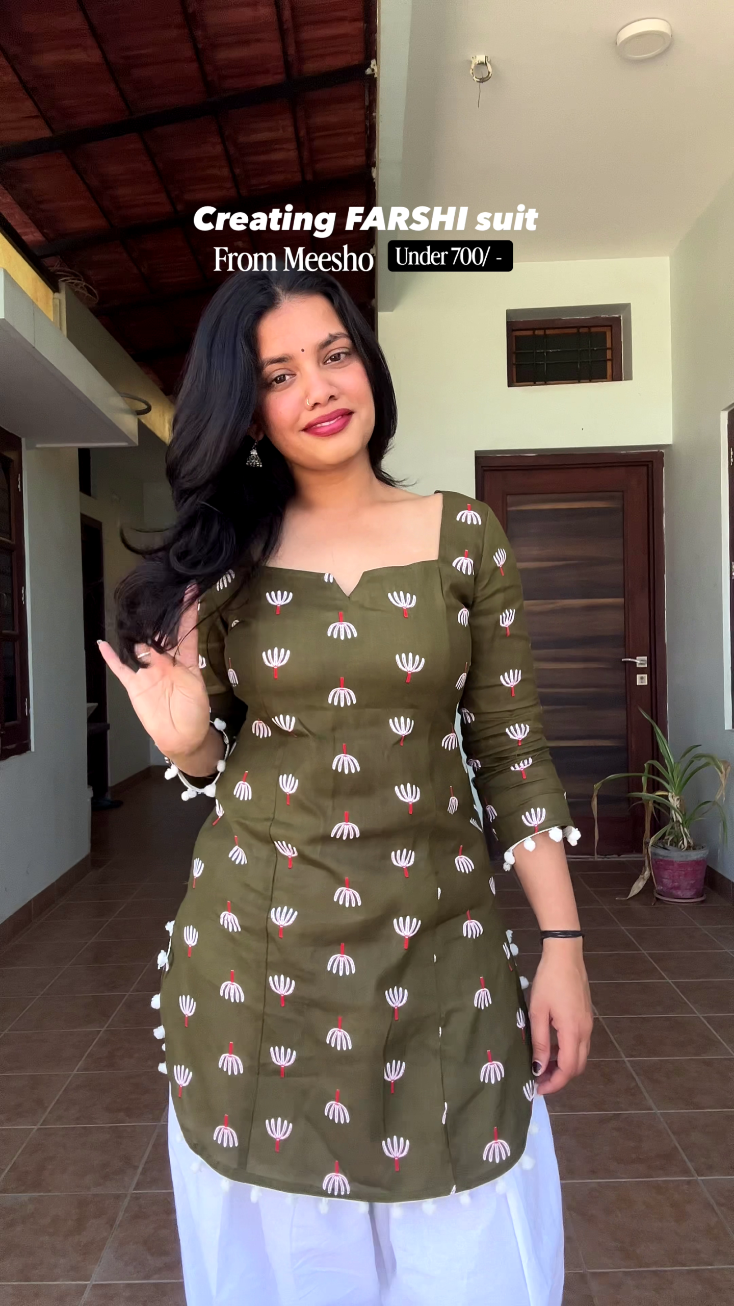 Olive Green Farshi Suit - Image 3