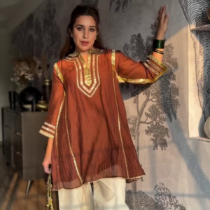 Rust Brown Kurta Palazzo Set