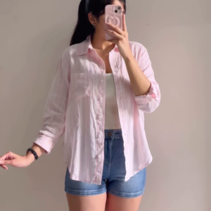 Light Pink Summer Shirt – Casual Comfort for Sunny Days