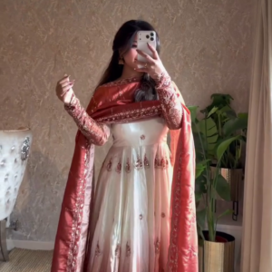 Royal Peach Anarkali Suit – A Perfect Festive Look