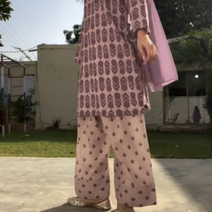 Stylish Printed Kurta Set with Pink Dupatta – Everyday Ethnic Charm
