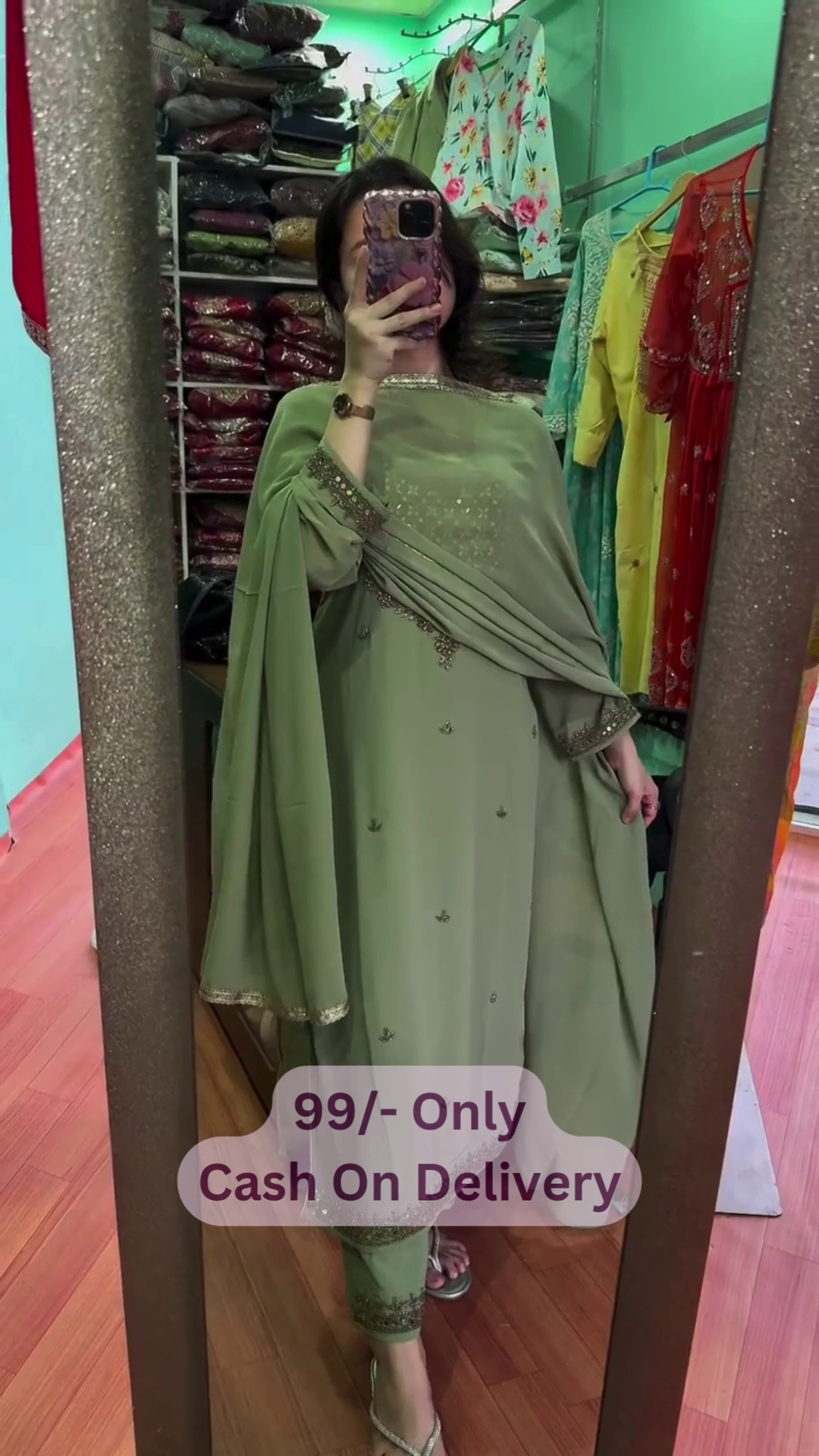 Elegant Olive Green Suit Set – Minimal, Graceful & Affordable - Image 3