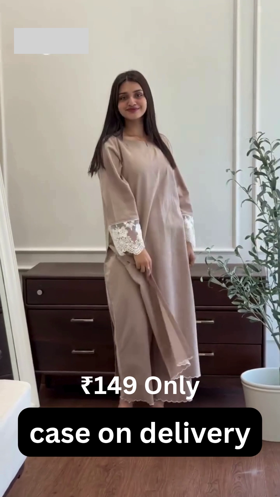 🤎 Minimal Elegance – Beige Co-ord Kurta Set - Image 4