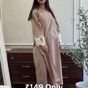 🤎 Minimal Elegance – Beige Co-ord Kurta Set