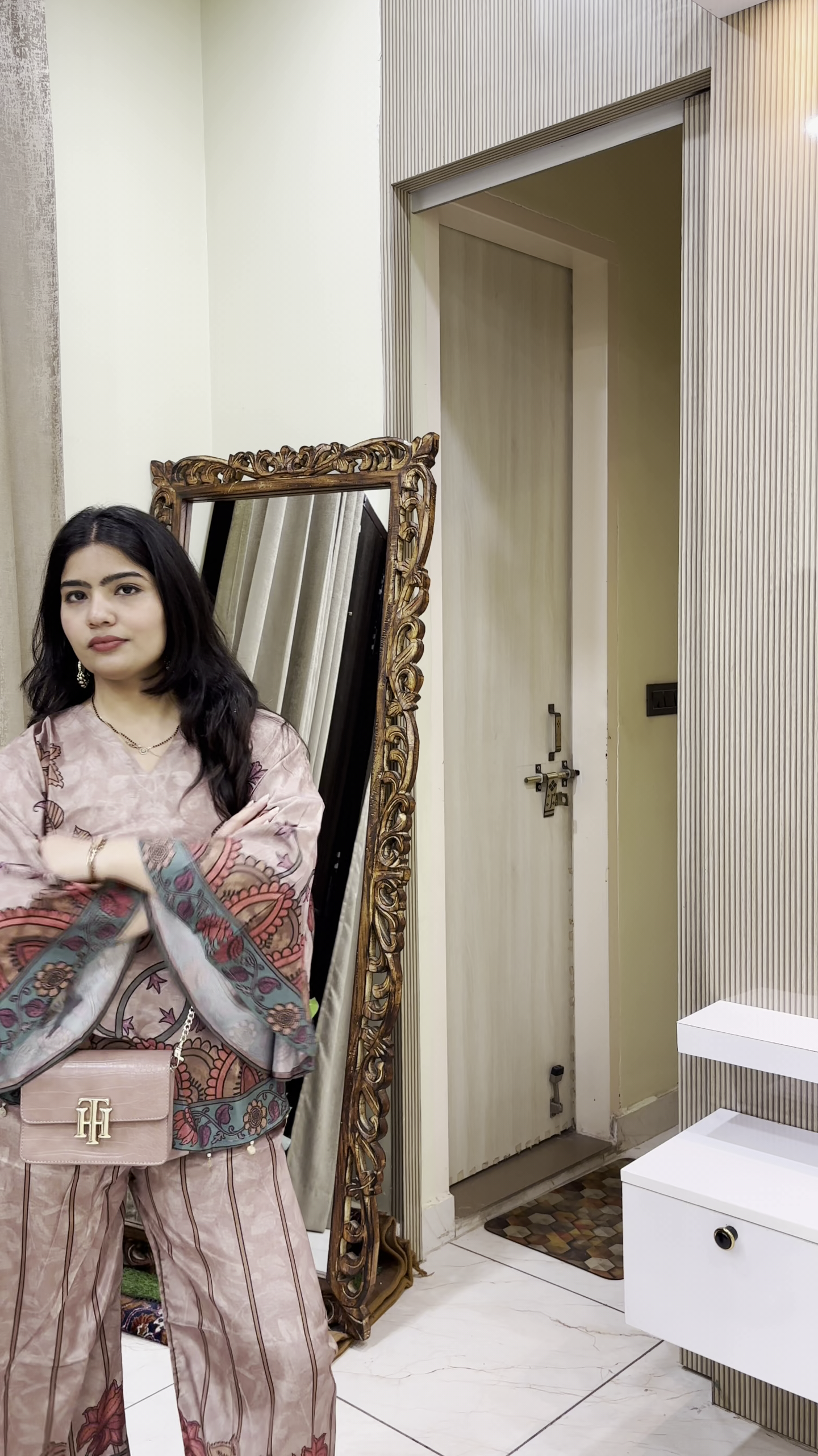 🖤 Classic Elegance – Black Kurta with Printed Dupatta - Image 2