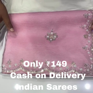 Elegant Pink Designer Saree
