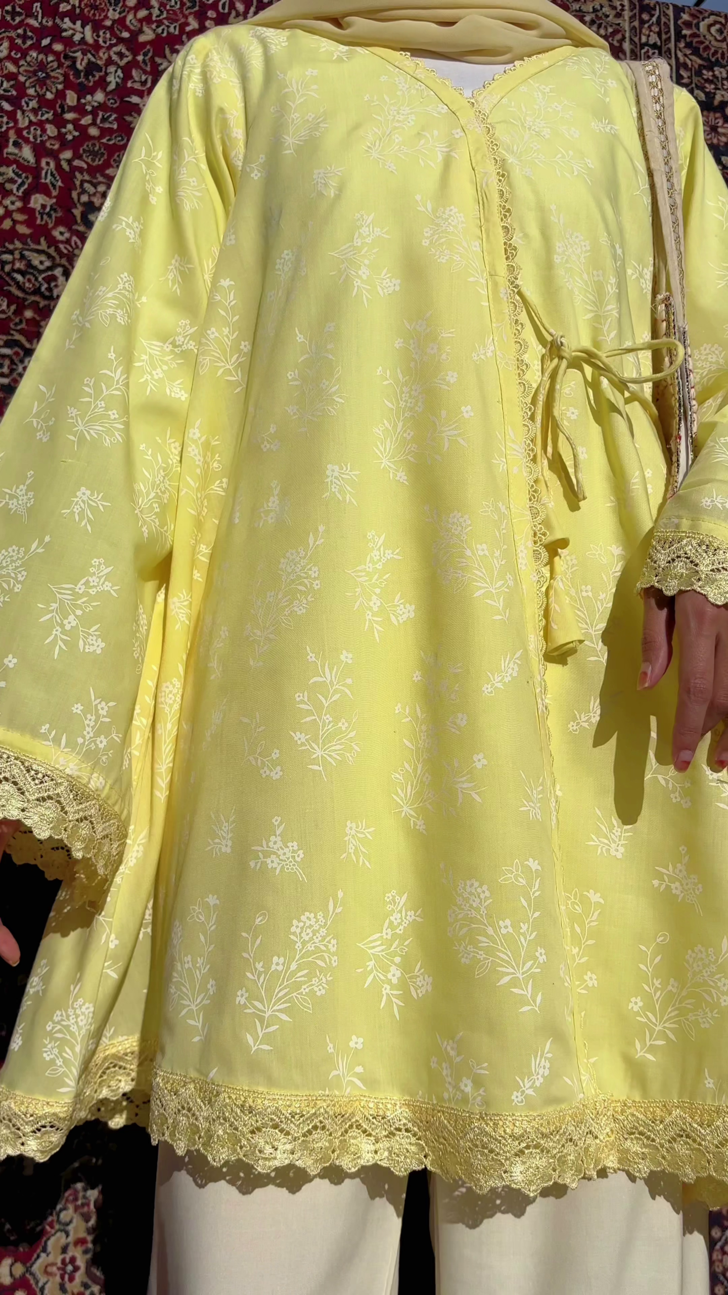 Sunshine Yellow Printed Kurta – Fresh & Feminine Summer Vibes - Image 2