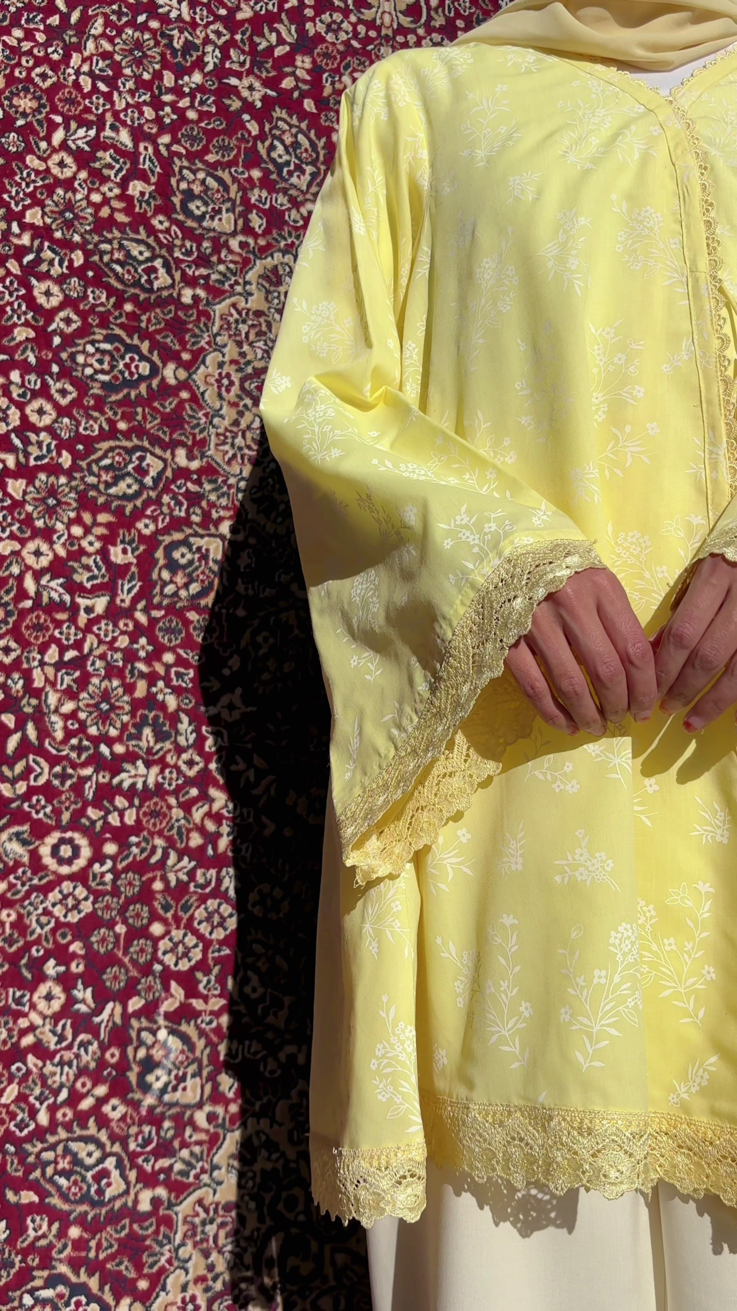 Sunshine Yellow Printed Kurta – Fresh & Feminine Summer Vibes - Image 4