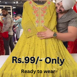 Yellow Embroidered Suit Set – Festive Charm