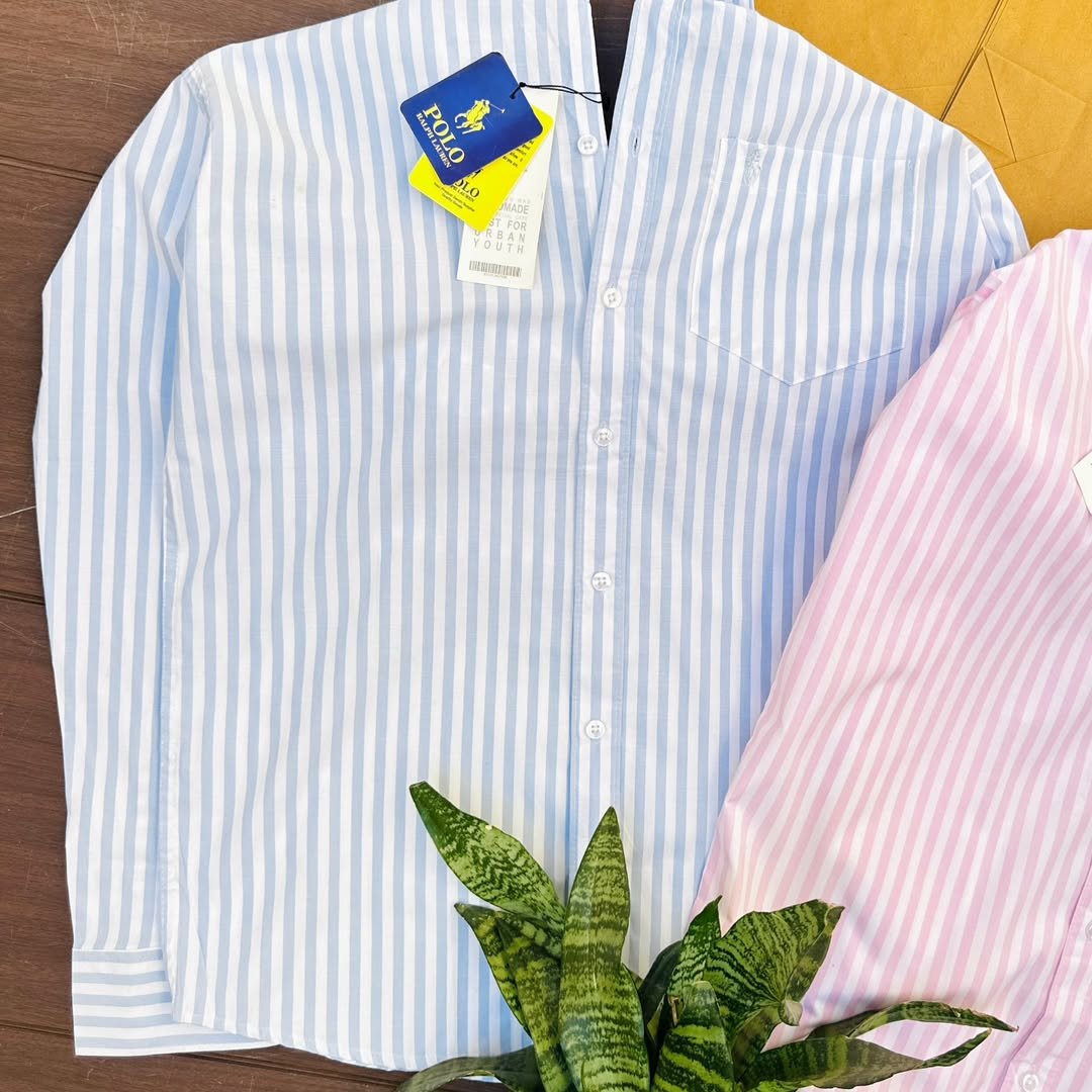 Polo Ralph Lauren Men’s Premium Vertical Striped Cotton Shirt - Image 4