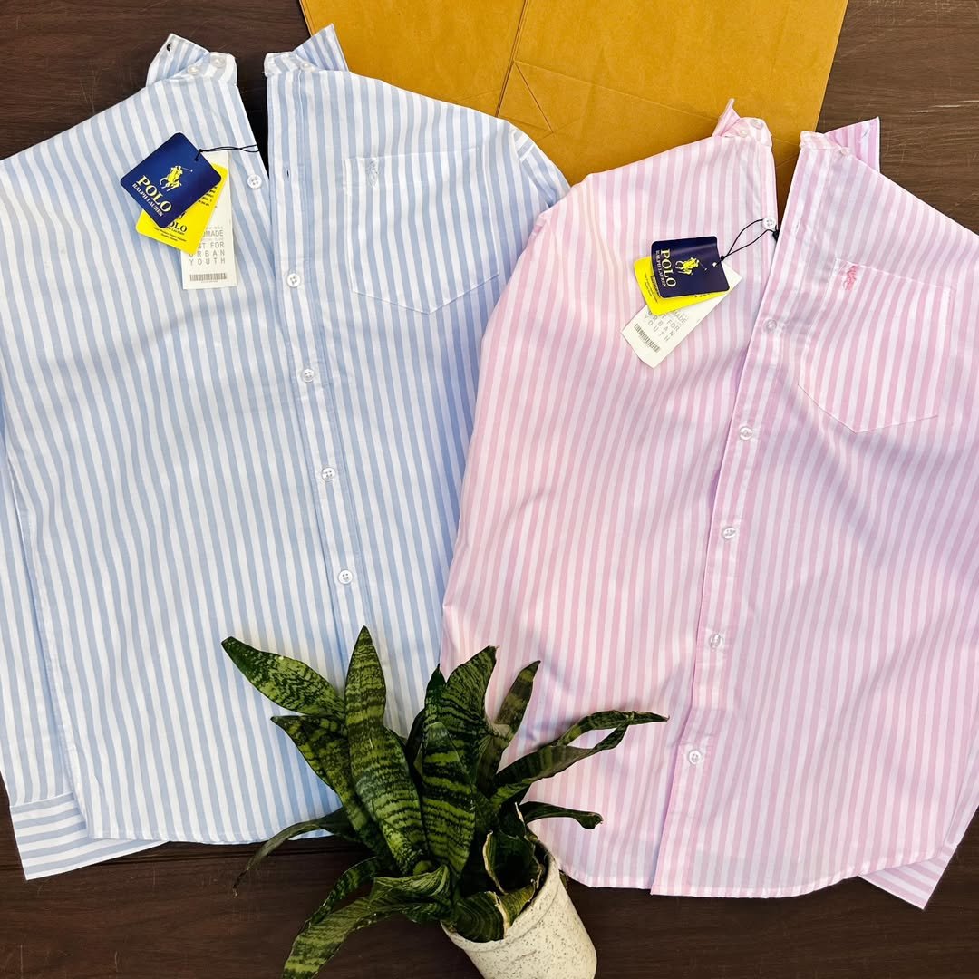 Polo Ralph Lauren Men’s Premium Vertical Striped Cotton Shirt - Image 2